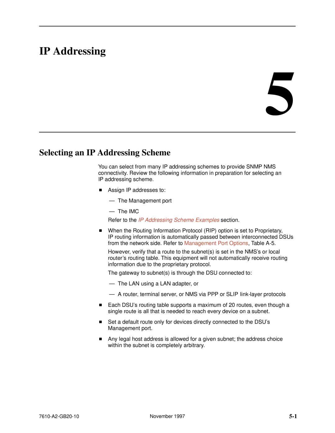 Paradyne SNMP DSU, 7610 manual Selecting an IP Addressing Scheme 