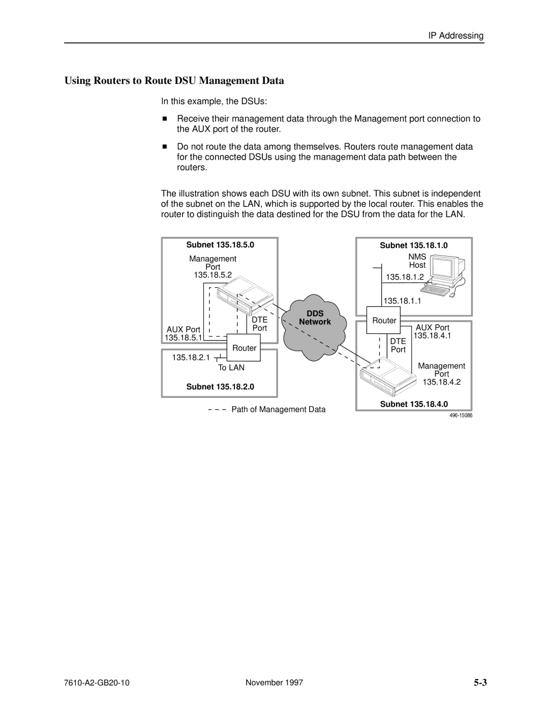 Paradyne SNMP DSU, 7610 manual Using Routers to Route DSU Management Data, Dds 