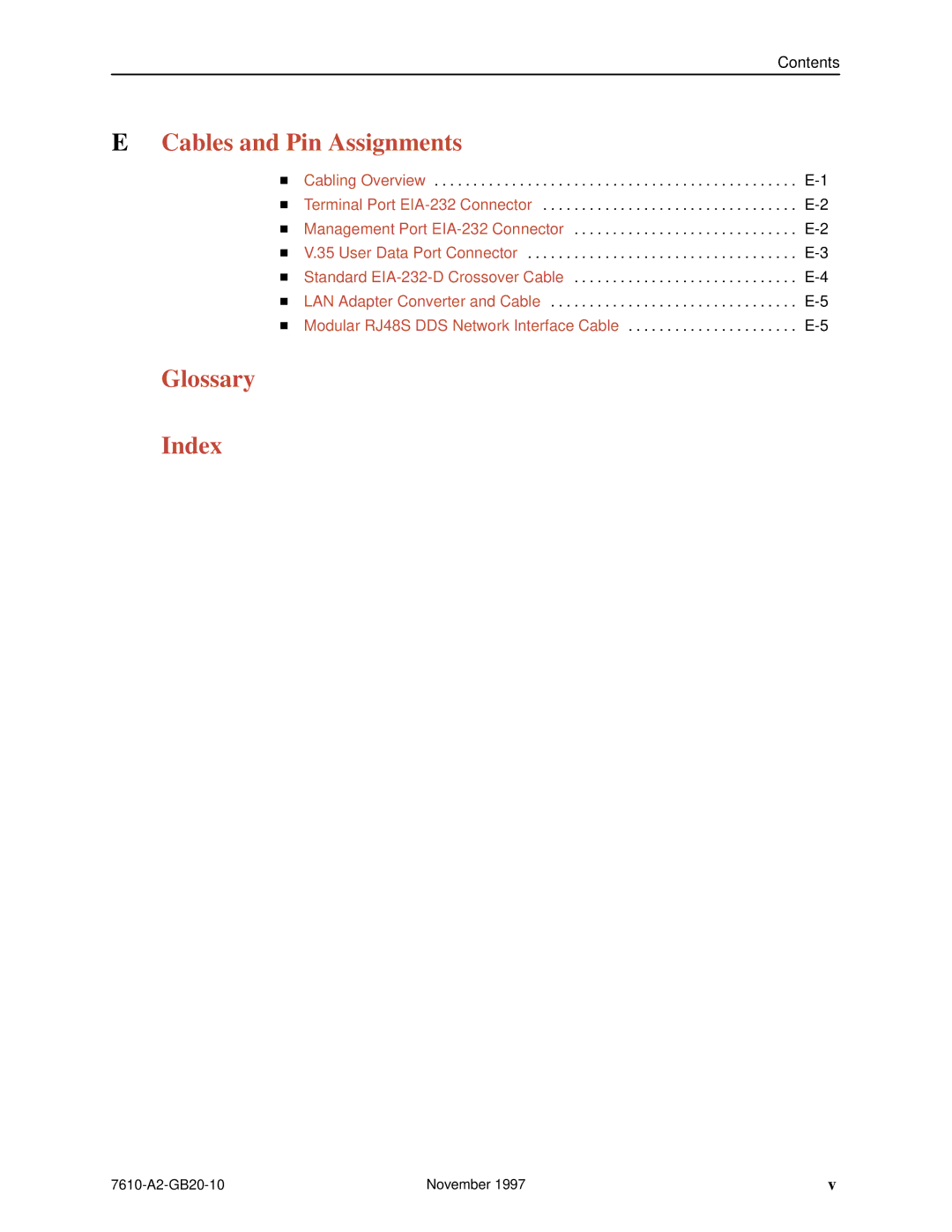 Paradyne 7610, SNMP DSU manual Glossary Index 