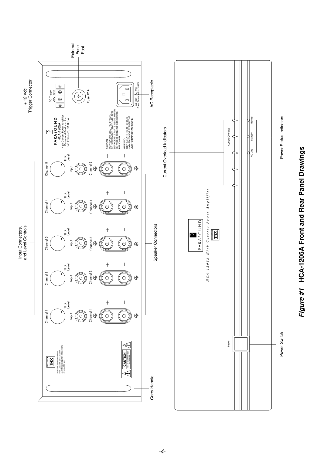 Parasound HCA-1205A owner manual Power Switch 