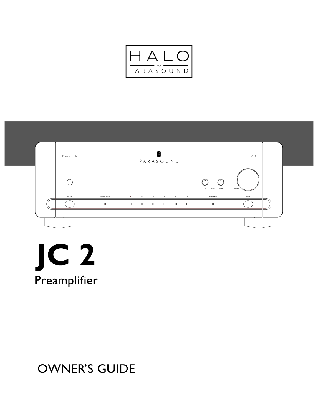 Parasound JC 2 manual 