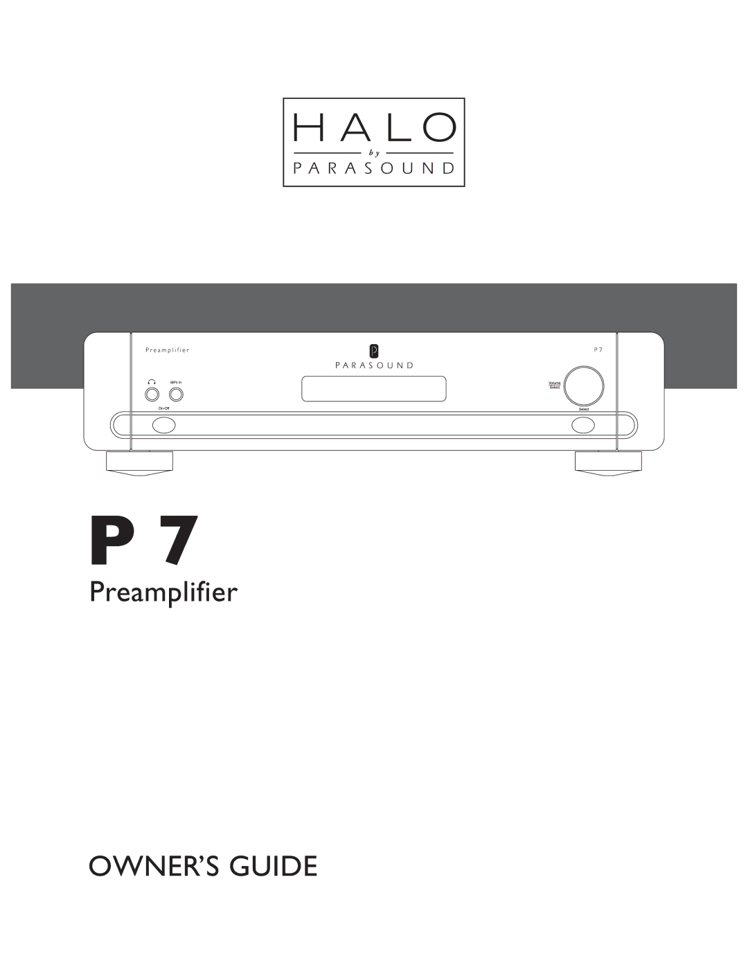 Parasound P 7 manual 