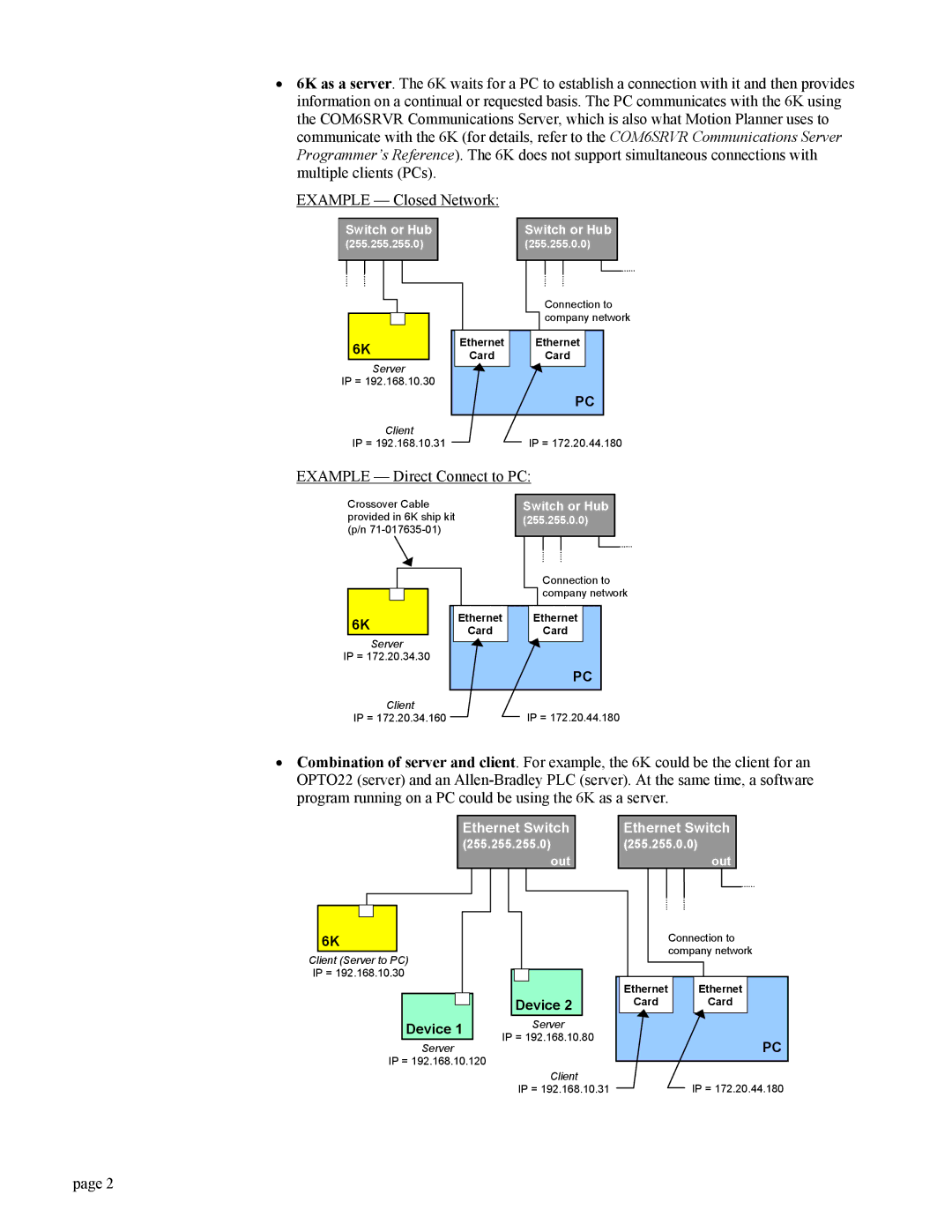 Parker Hannifin GEM6K manual Example Direct Connect to PC 