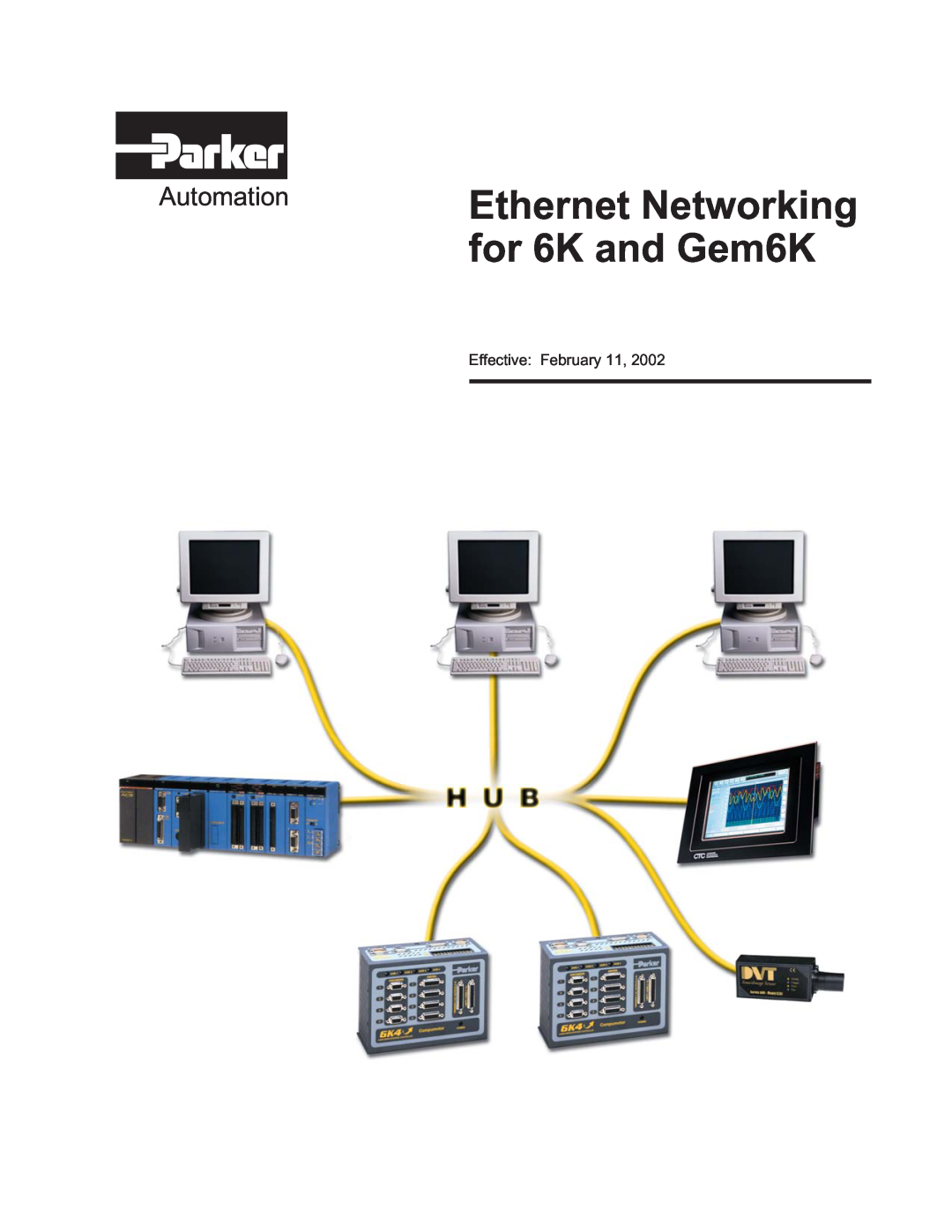 Parker Hannifin GEM6K manual Ethernet Networking for 6K and Gem6K, Automation, Effective February 11 