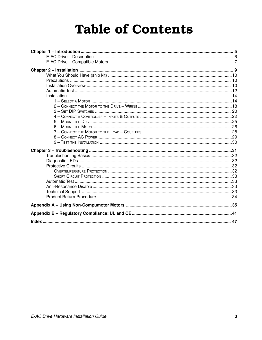 Parker Hannifin 88-020292-01 A manual Table of Contents 