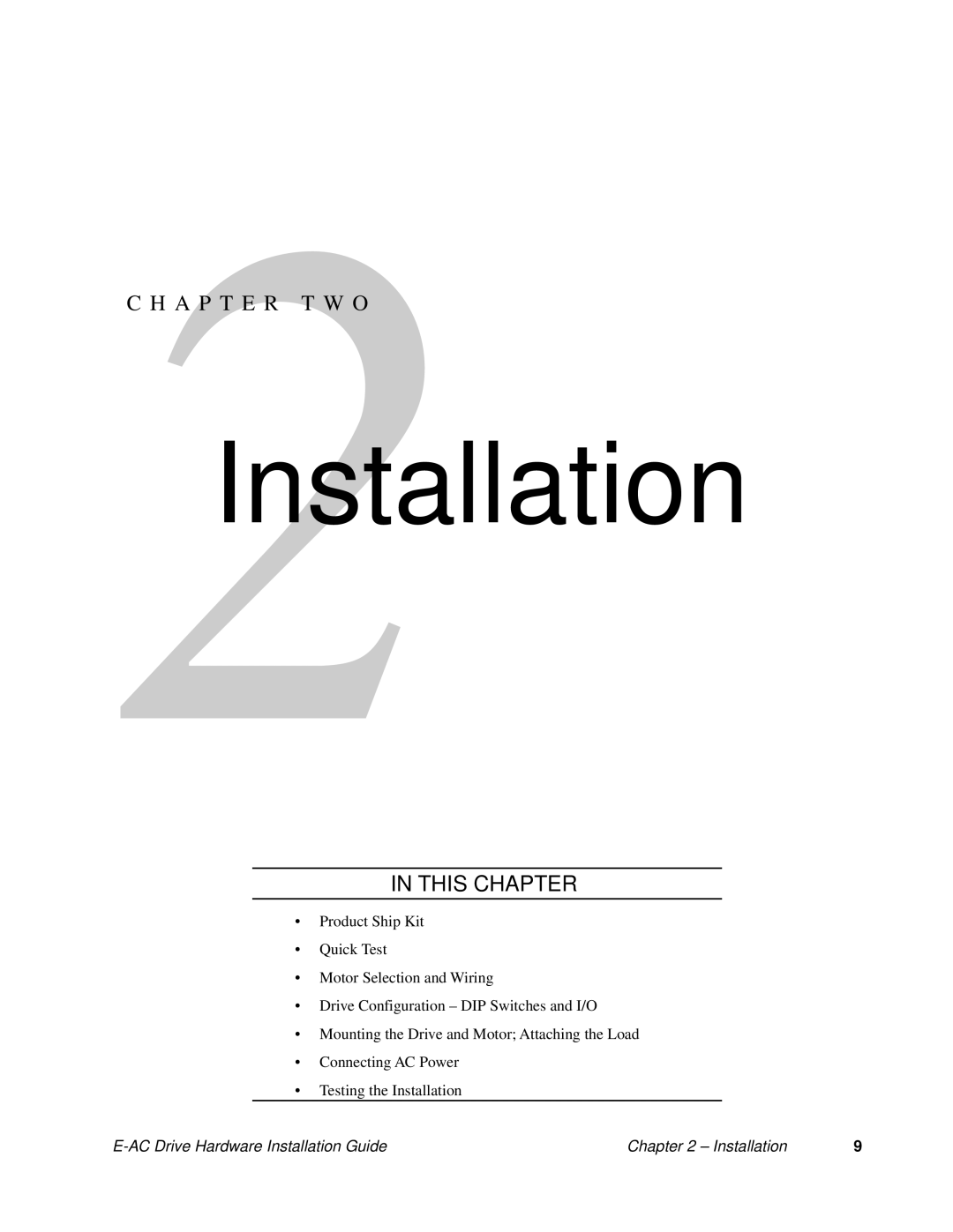 Parker Hannifin 88-020292-01 A manual Installation 