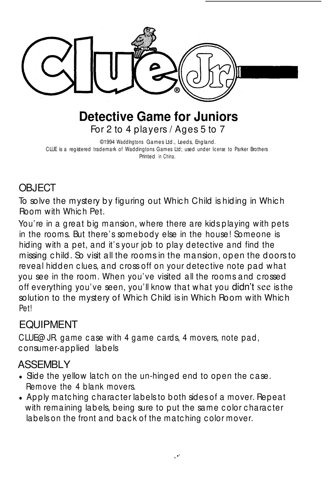 Parker Hannifin manual Detective Game for Juniors 