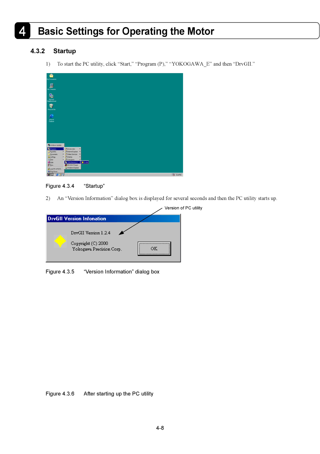 Parker Hannifin G2 manual Startup, Version Information dialog box 