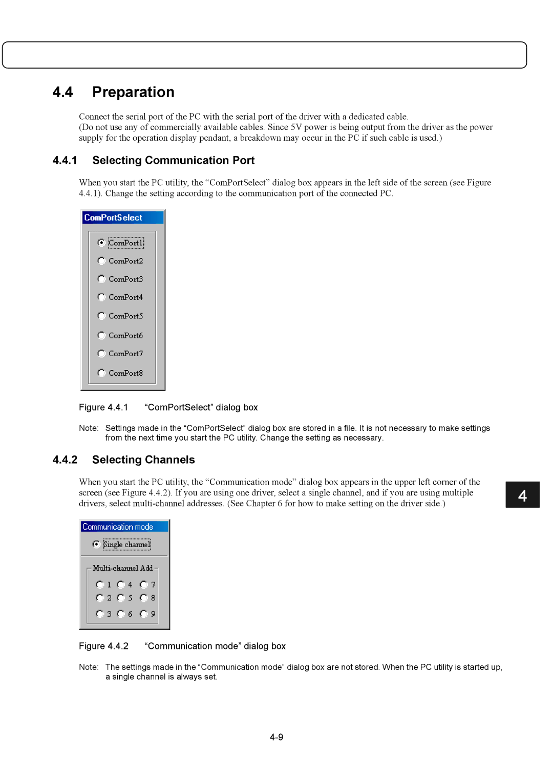 Parker Hannifin G2 manual Preparation, Selecting Communication Port, Selecting Channels 