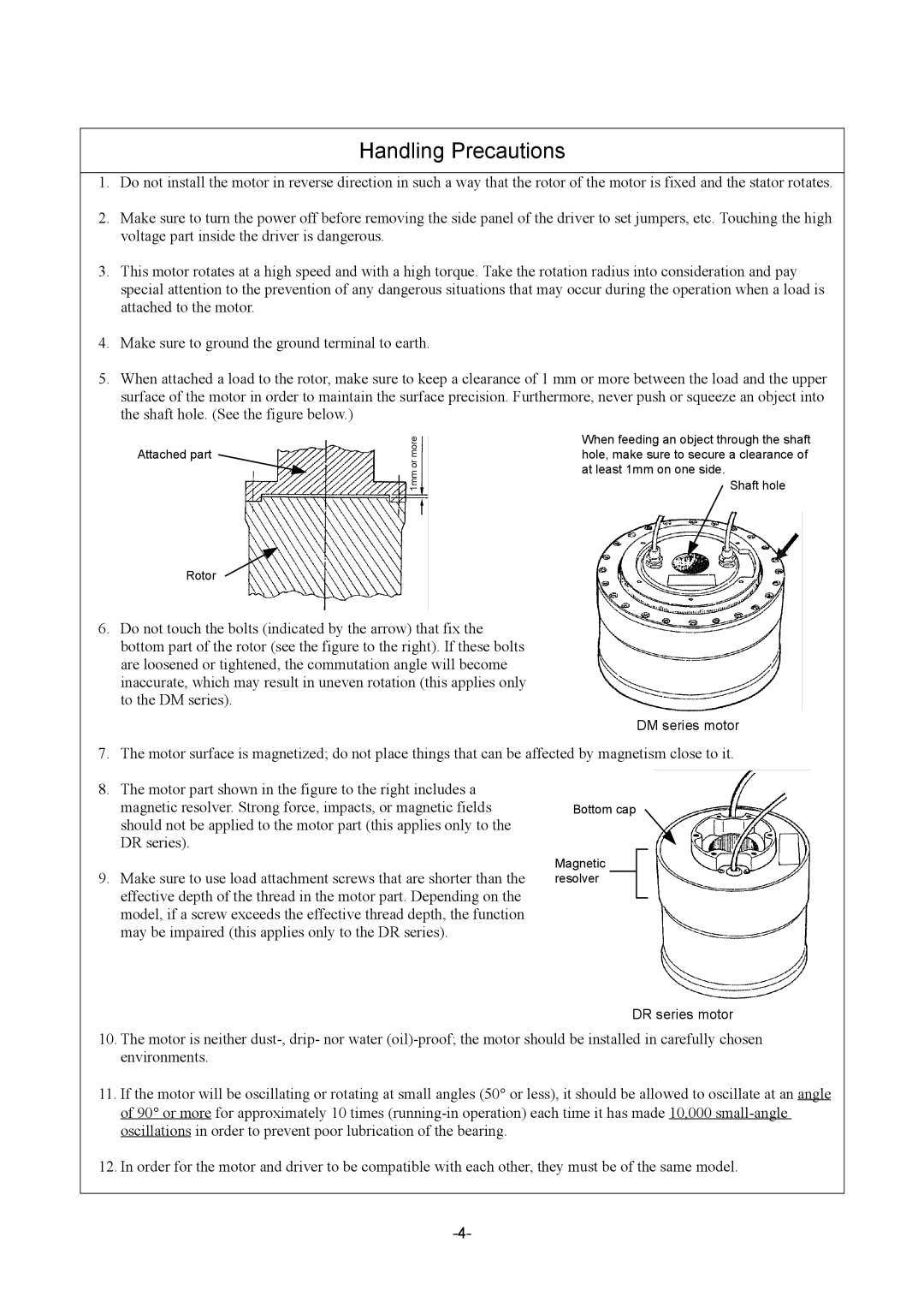 Parker Hannifin G2 manual Handling Precautions 