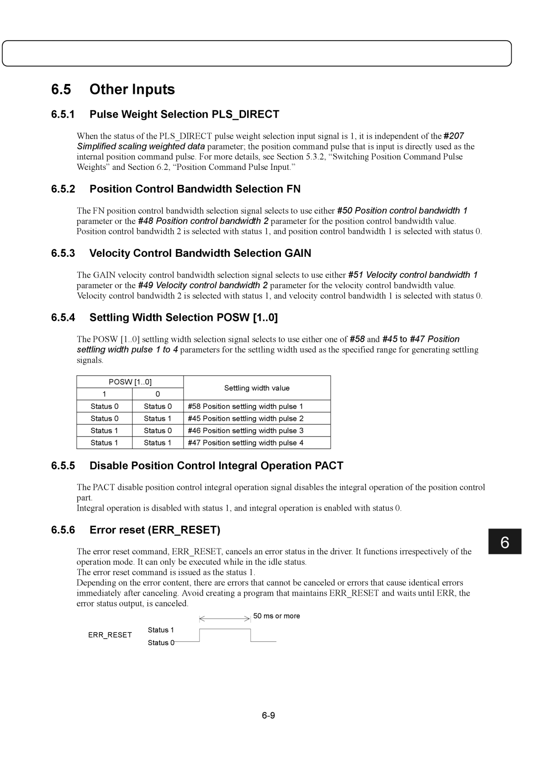 Parker Hannifin G2 manual Other Inputs 