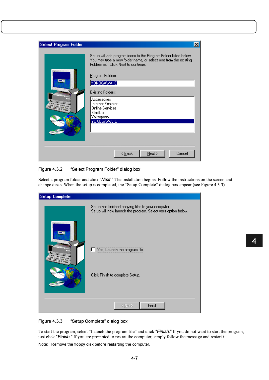 Parker Hannifin G2 manual 3.2 “Select Program Folder” dialog box, 3.3 “Setup Complete” dialog box 