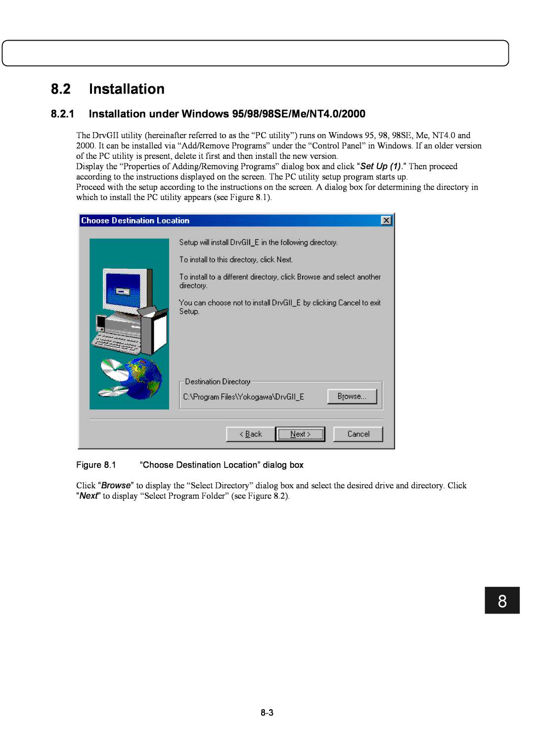 Parker Hannifin G2 manual Installation under Windows 95/98/98SE/Me/NT4.0/2000 