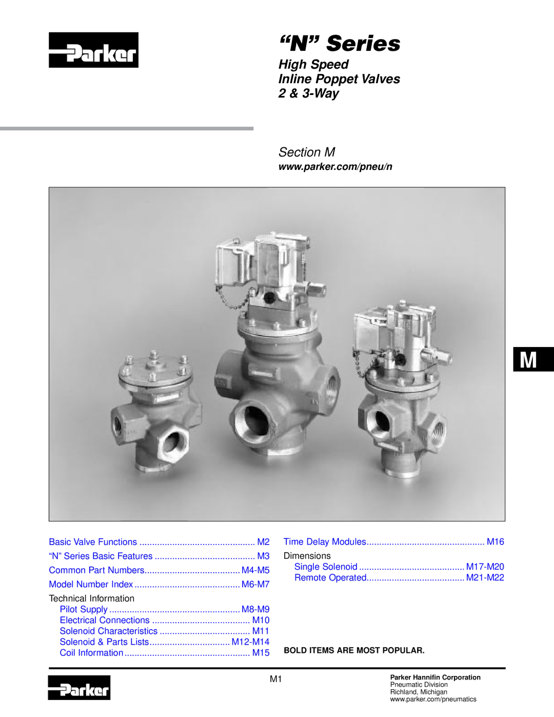 Parker Hannifin N dimensions Series 