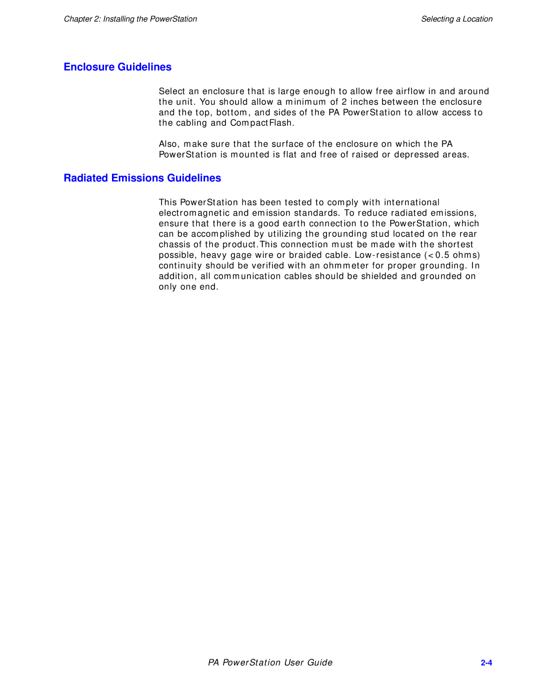 Parker Hannifin PA Series manual Enclosure Guidelines, Radiated Emissions Guidelines 