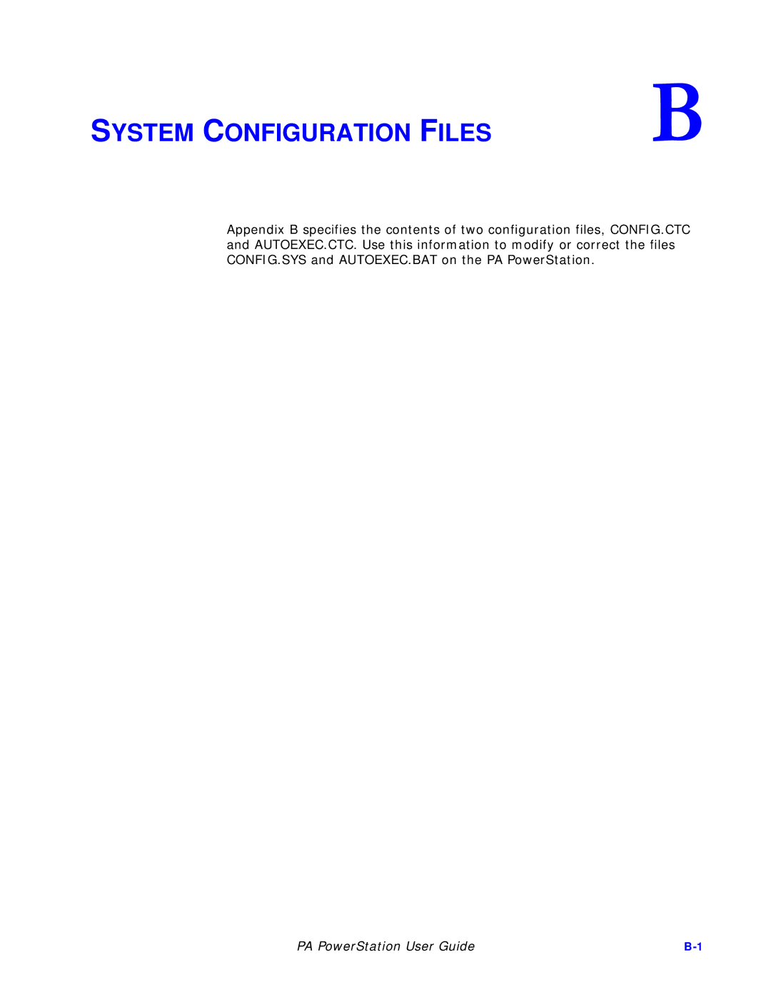 Parker Hannifin PA Series manual System Configuration Files 