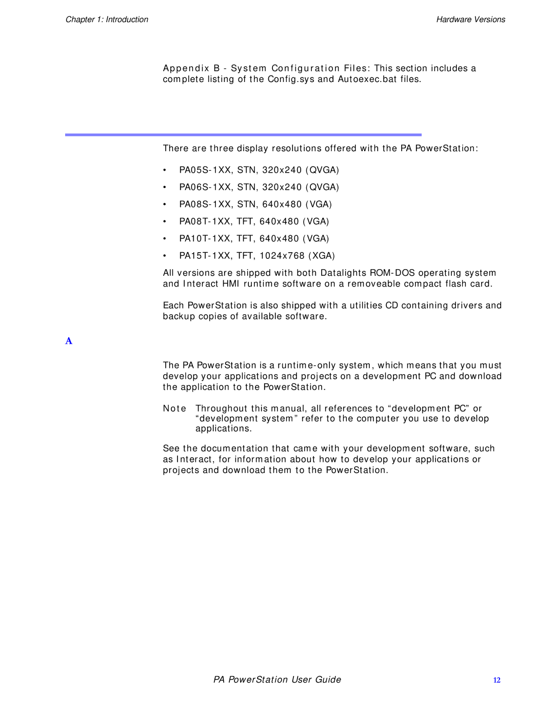 Parker Hannifin PA Series manual Hardware Versions, Downloading Applications and Projects 