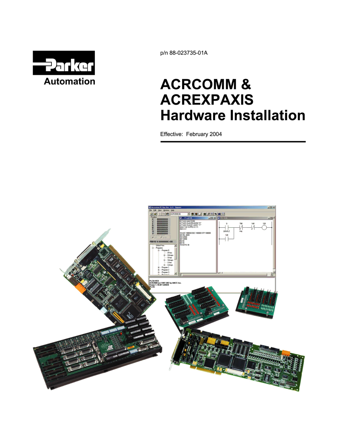 Parker Hannifin P/N88023735/01A manual 