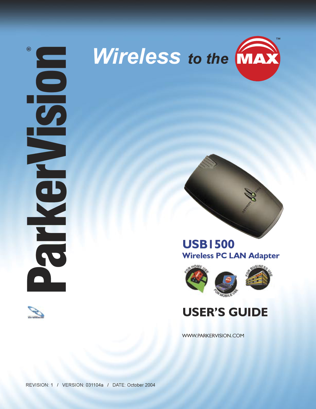 ParkerVision USB1500 manual ParkerVision 