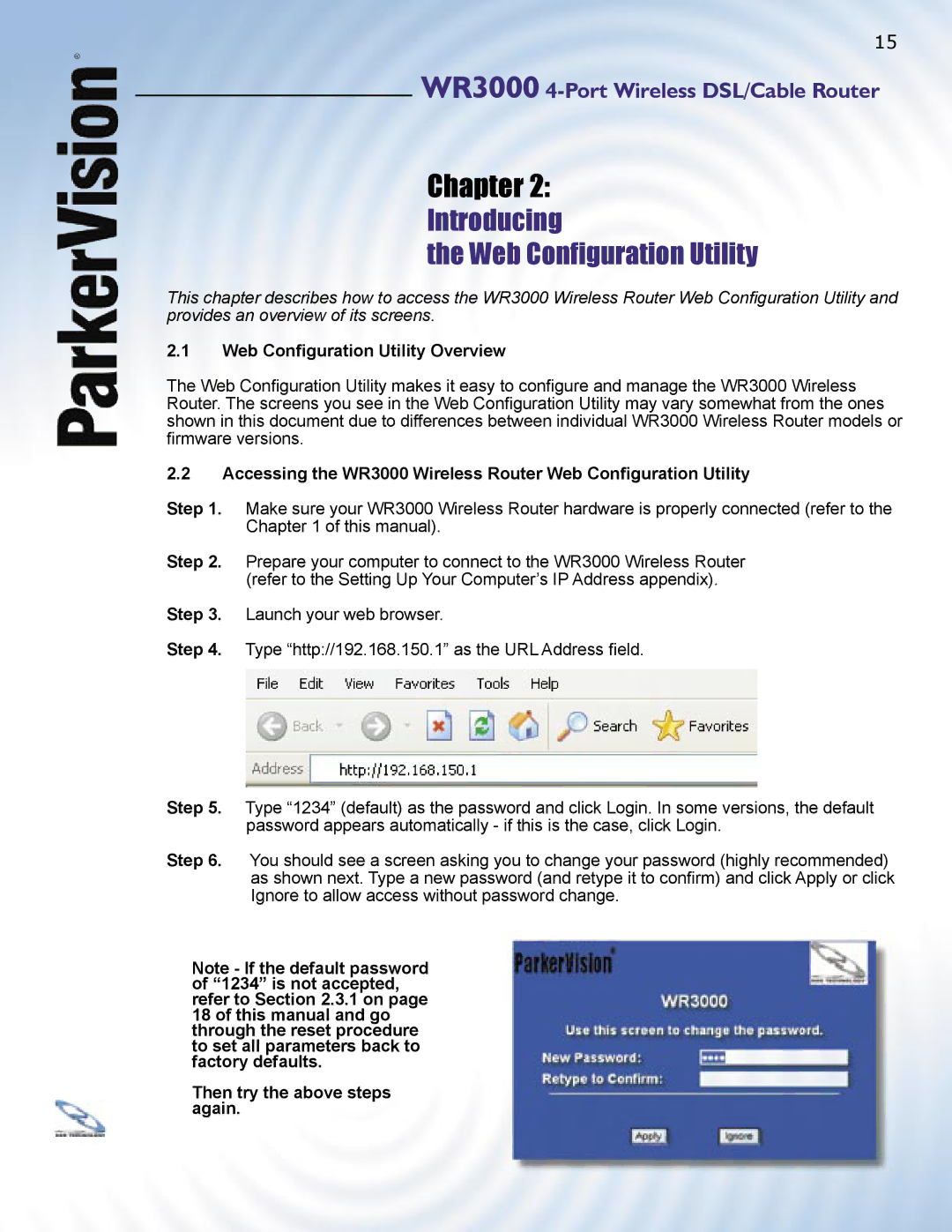 ParkerVision WR3000 manual Introducing Web Conﬁguration Utility, Web Conﬁguration Utility Overview 