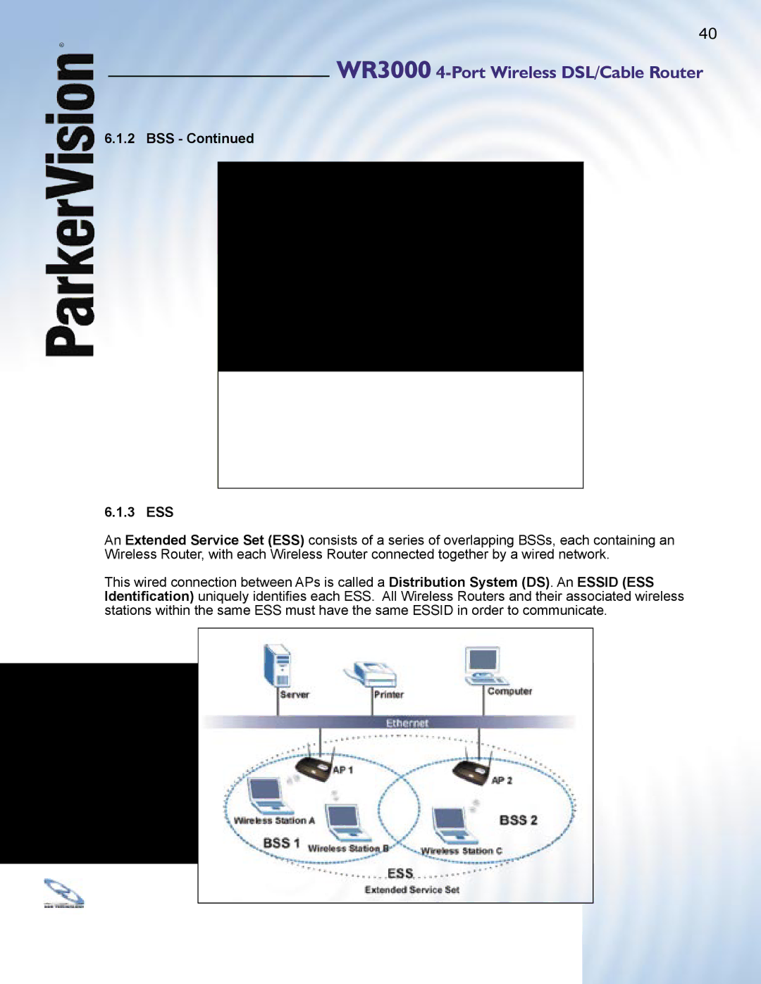 ParkerVision WR3000 manual BSS 3 ESS 