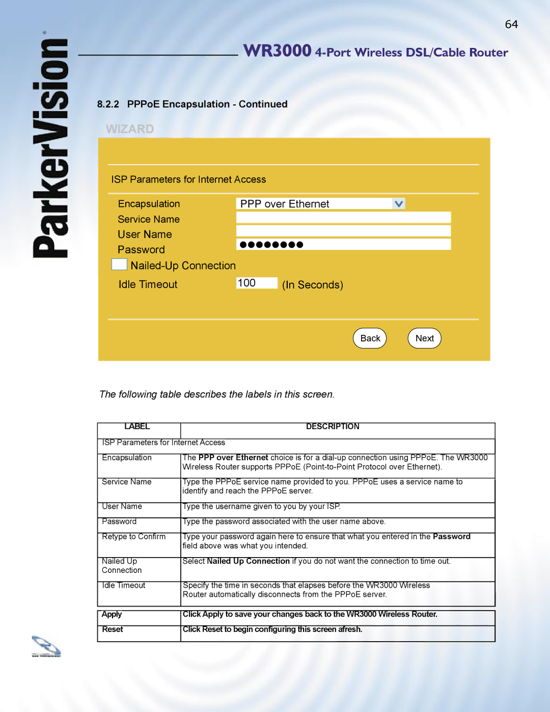 ParkerVision WR3000 manual Wizard 