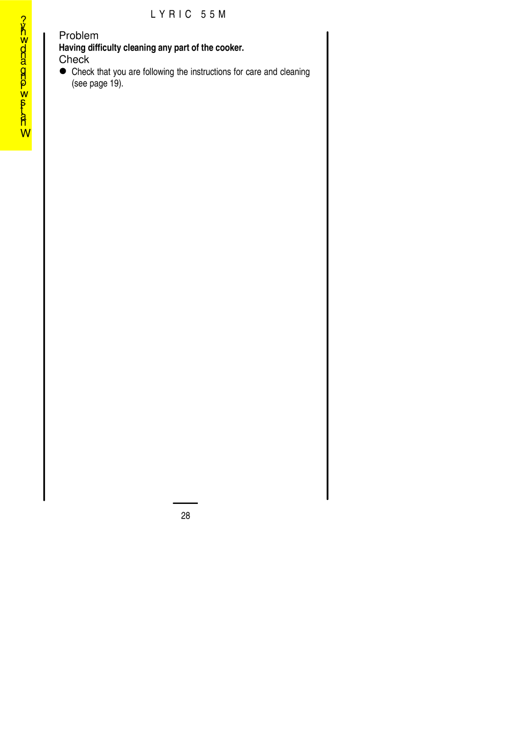 Parkinson Cowan 55M installation instructions R I C 5 5 M Problem 