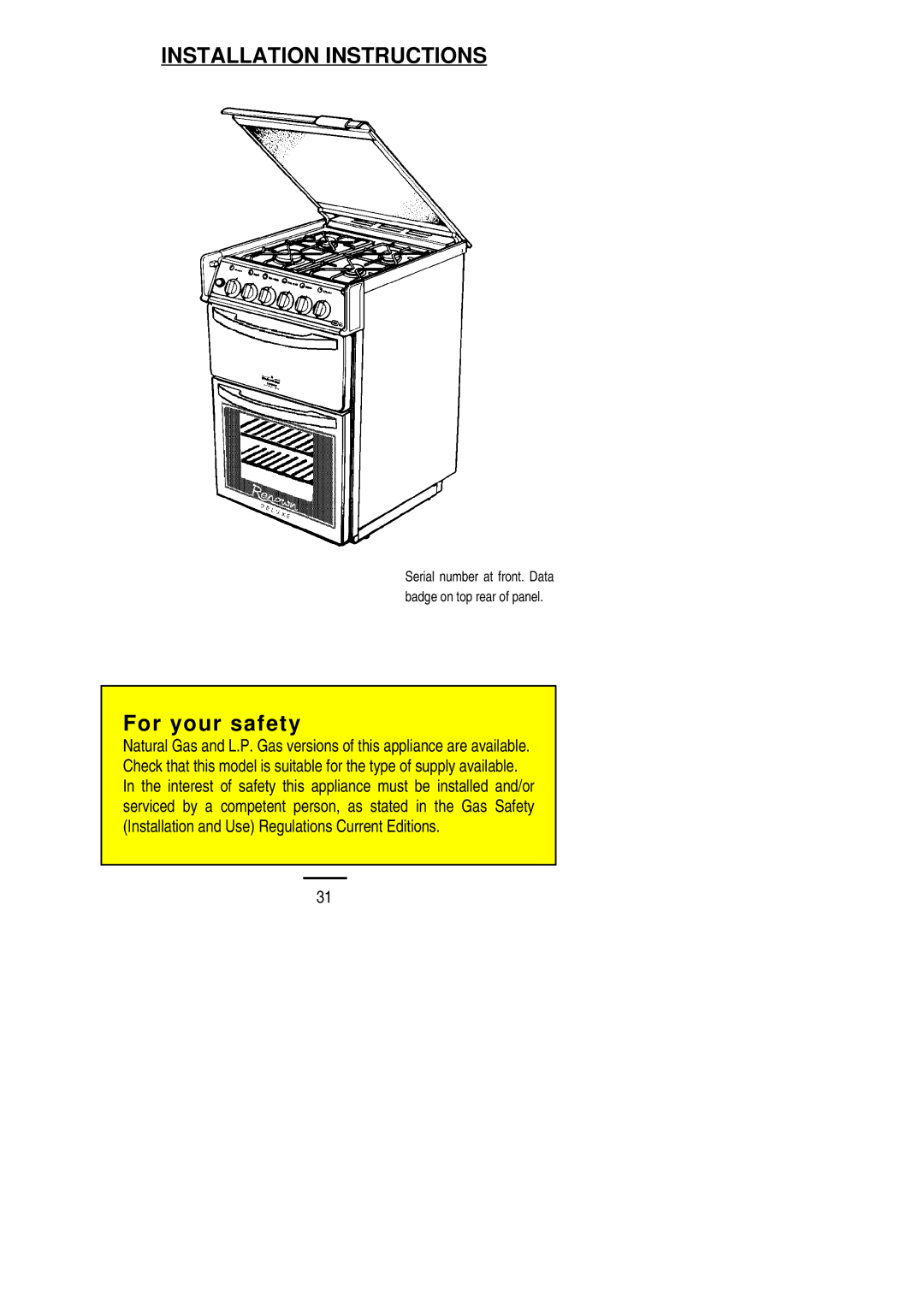 Parkinson Cowan SLIPIN installation instructions Installation Instructions 