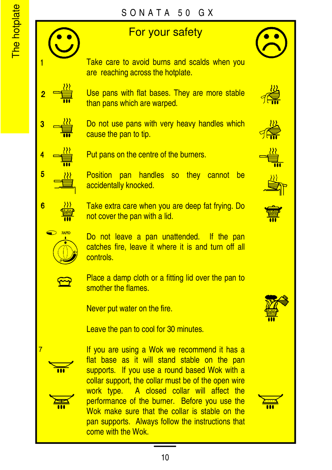 Parkinson Cowan SONATA 50GX installation instructions For your safety 