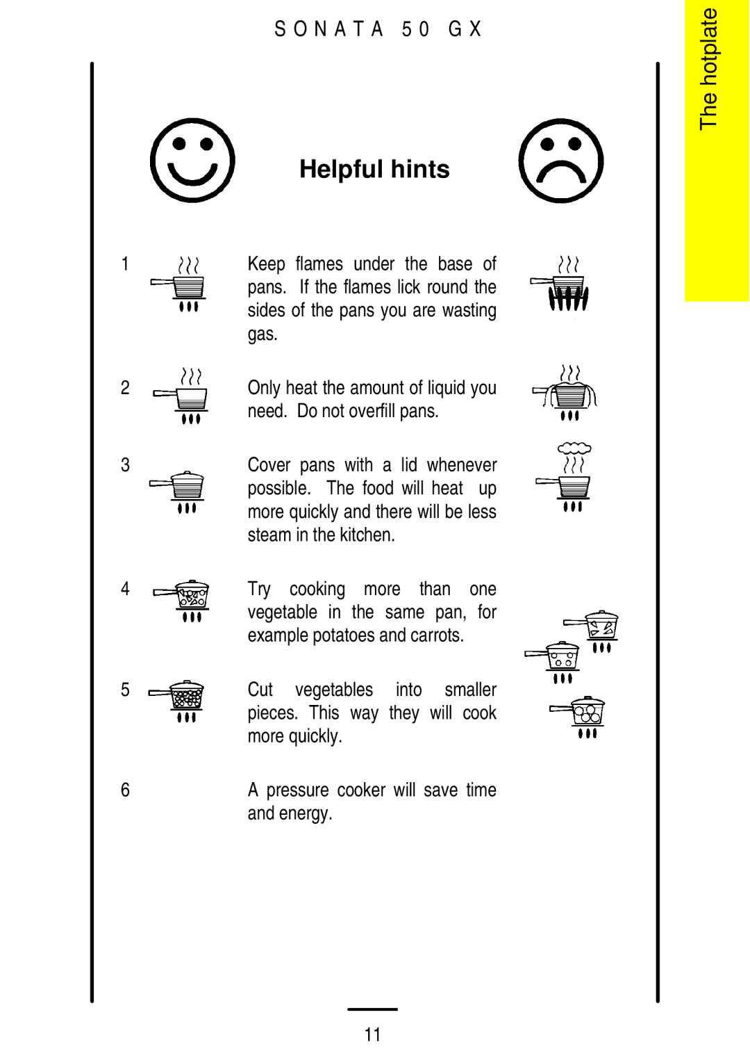 Parkinson Cowan SONATA 50GX installation instructions Helpful hints 