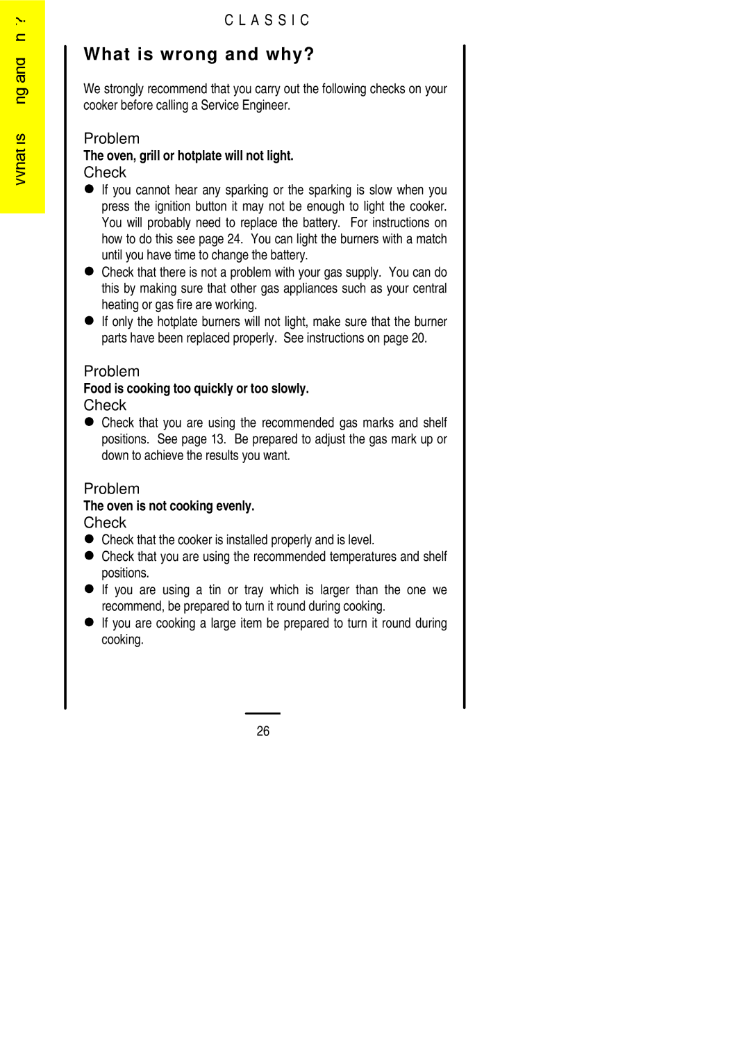 Parkinson Cowan U02021 installation instructions What is wrong and why?, Problem, LCheck 