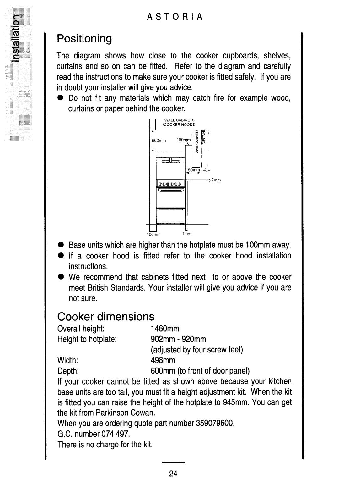 Parkinson Cowan U04120 manual 