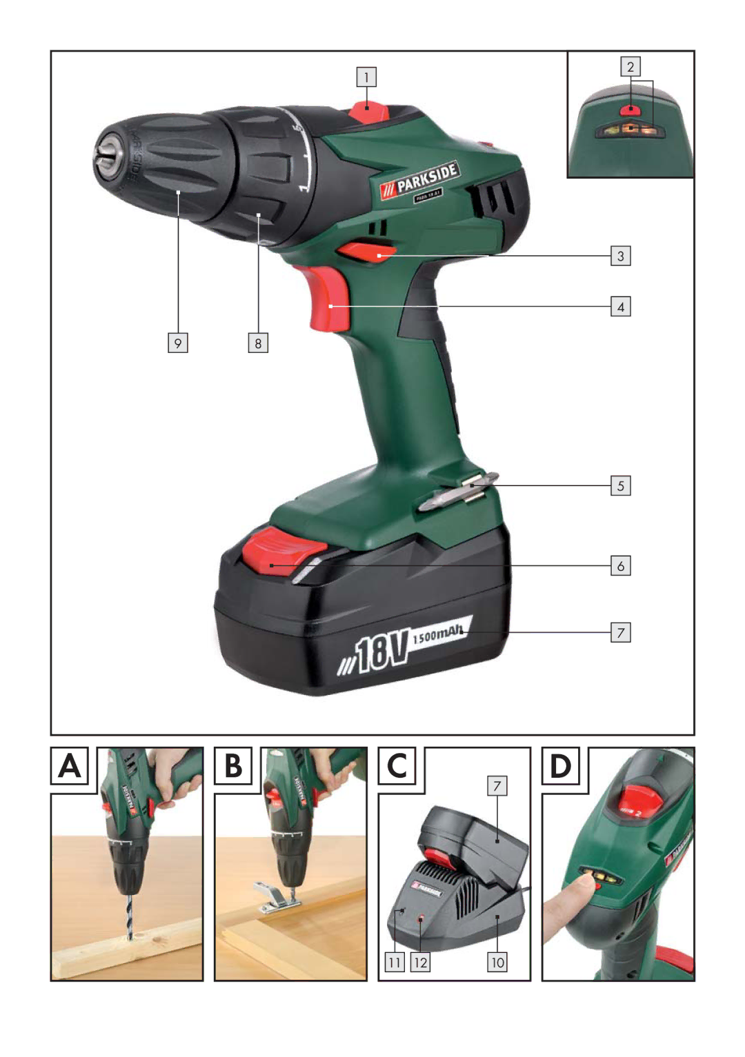 Parkside PABS 18 A1 manual 