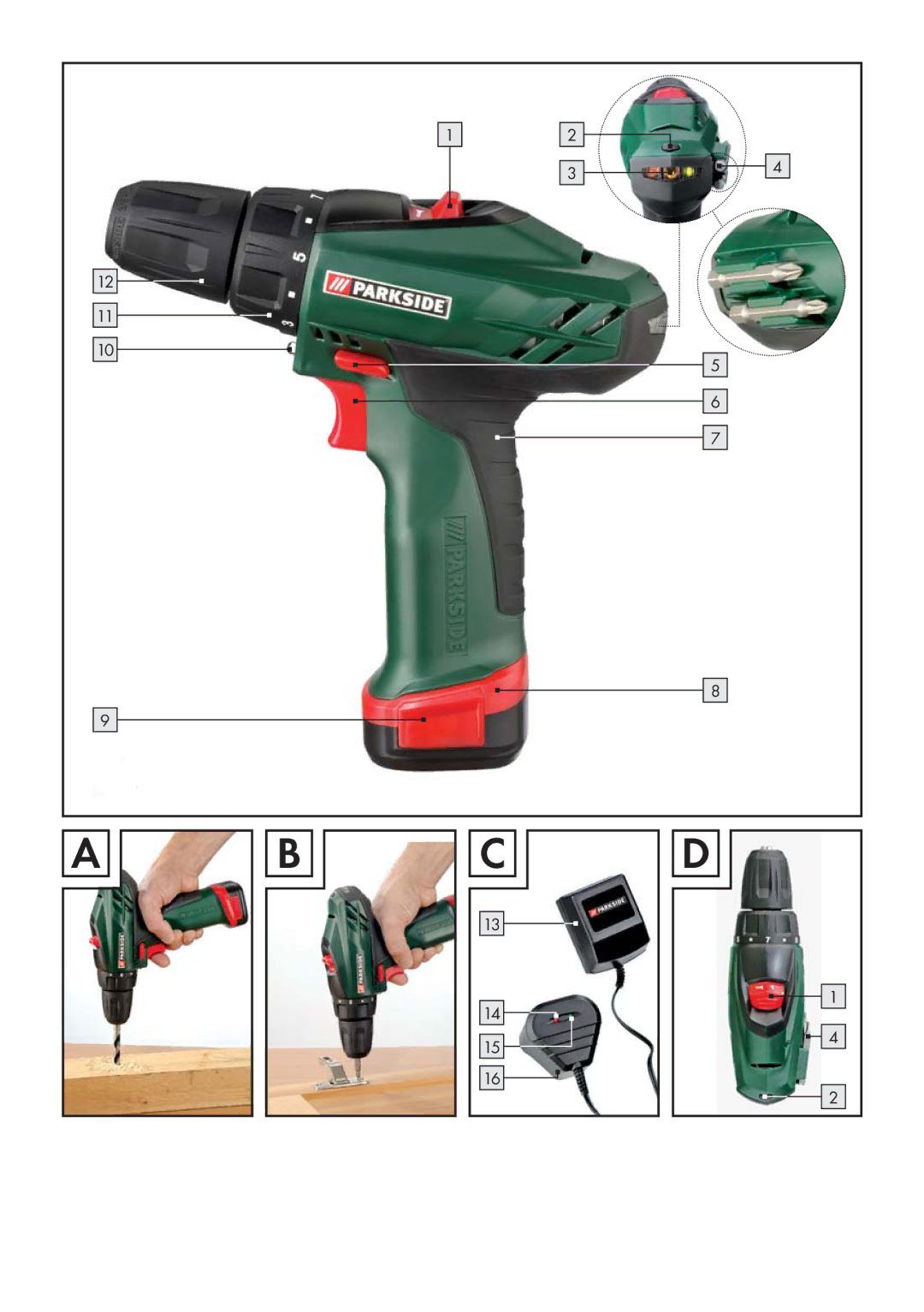 Parkside PABS10.8-LI manual 