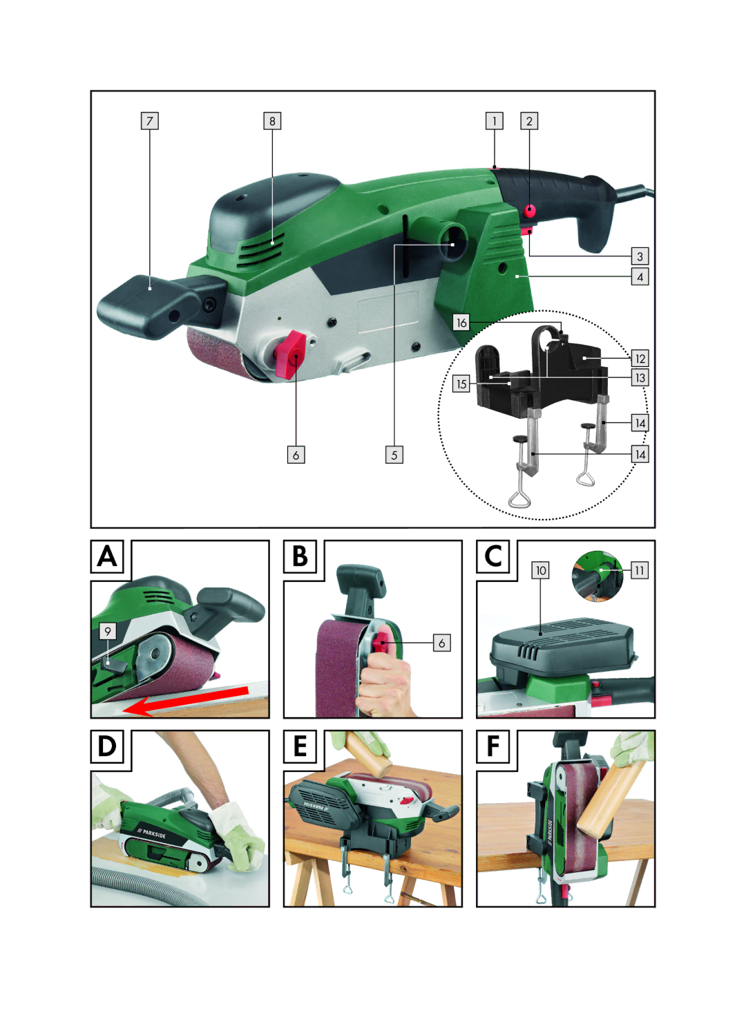 Parkside PEBS 900 SE manual 