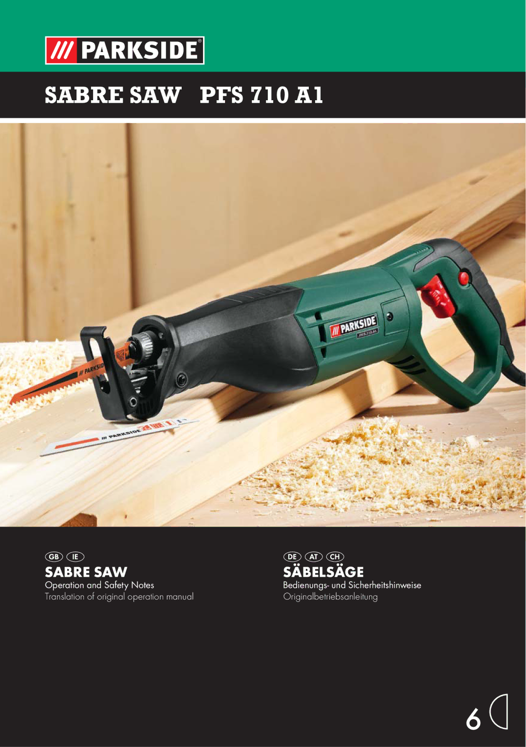 Parkside manual Sabre SAW PFS 710 A1 