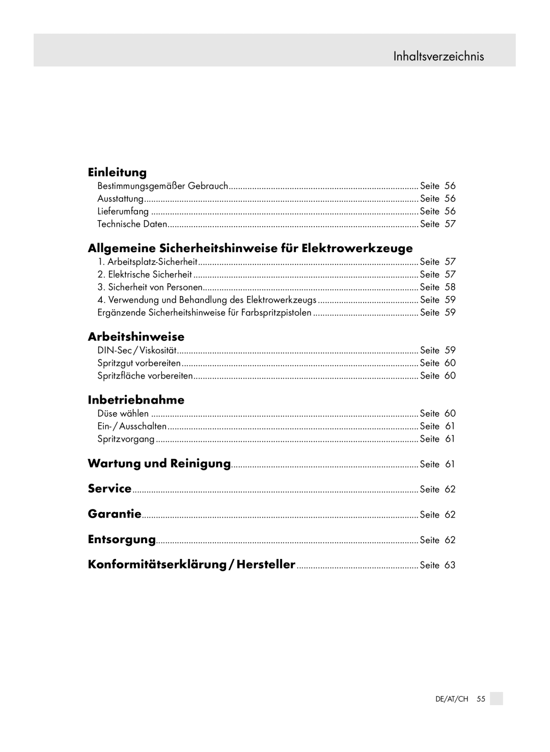 Parkside PFSP 100 Inhaltsverzeichnis, Einleitung, Allgemeine Sicherheitshinweise für Elektrowerkzeuge, Arbeitshinweise 