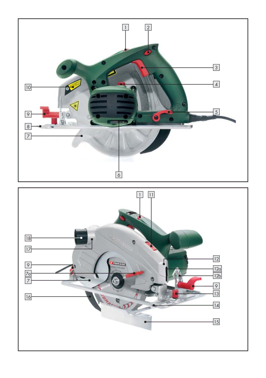 Parkside PHKS 1300 A1 manual 12a 12b 