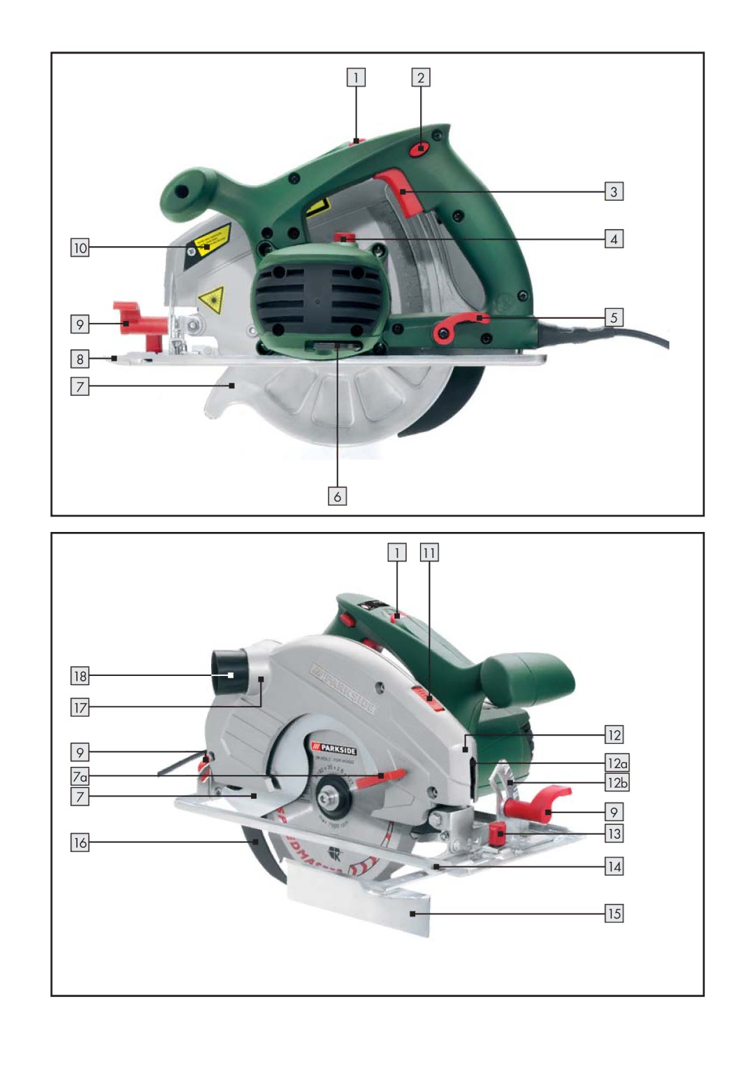 Parkside PHKS 66 manual 12a 12b 