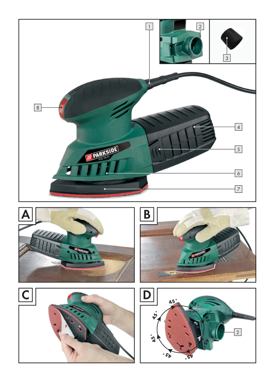 Parkside PHS 160 A1 manual 