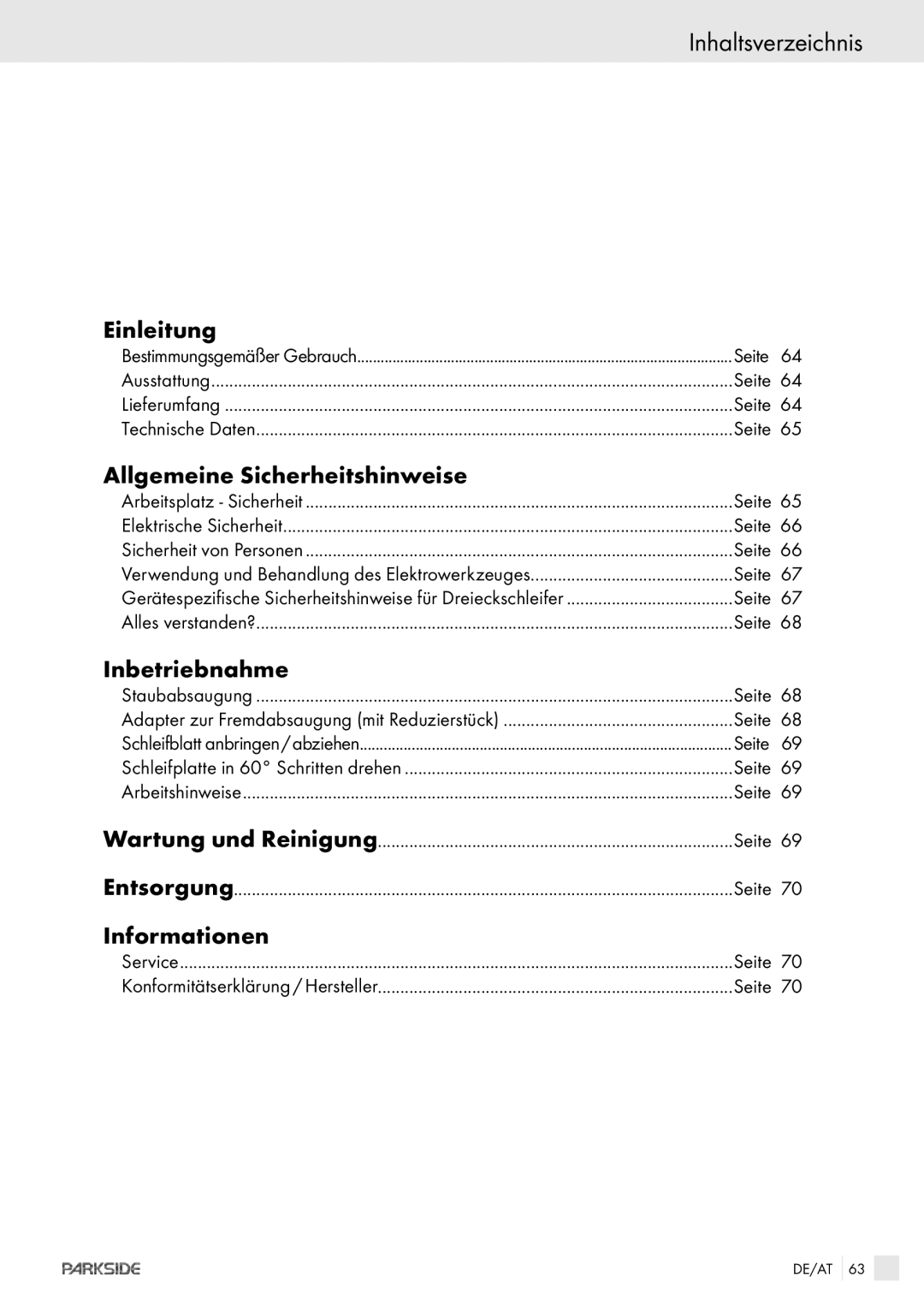 Parkside POE-1200, POE-2400 Inhaltsverzeichnis, Einleitung, Allgemeine Sicherheitshinweise, Inbetriebnahme, Informationen 