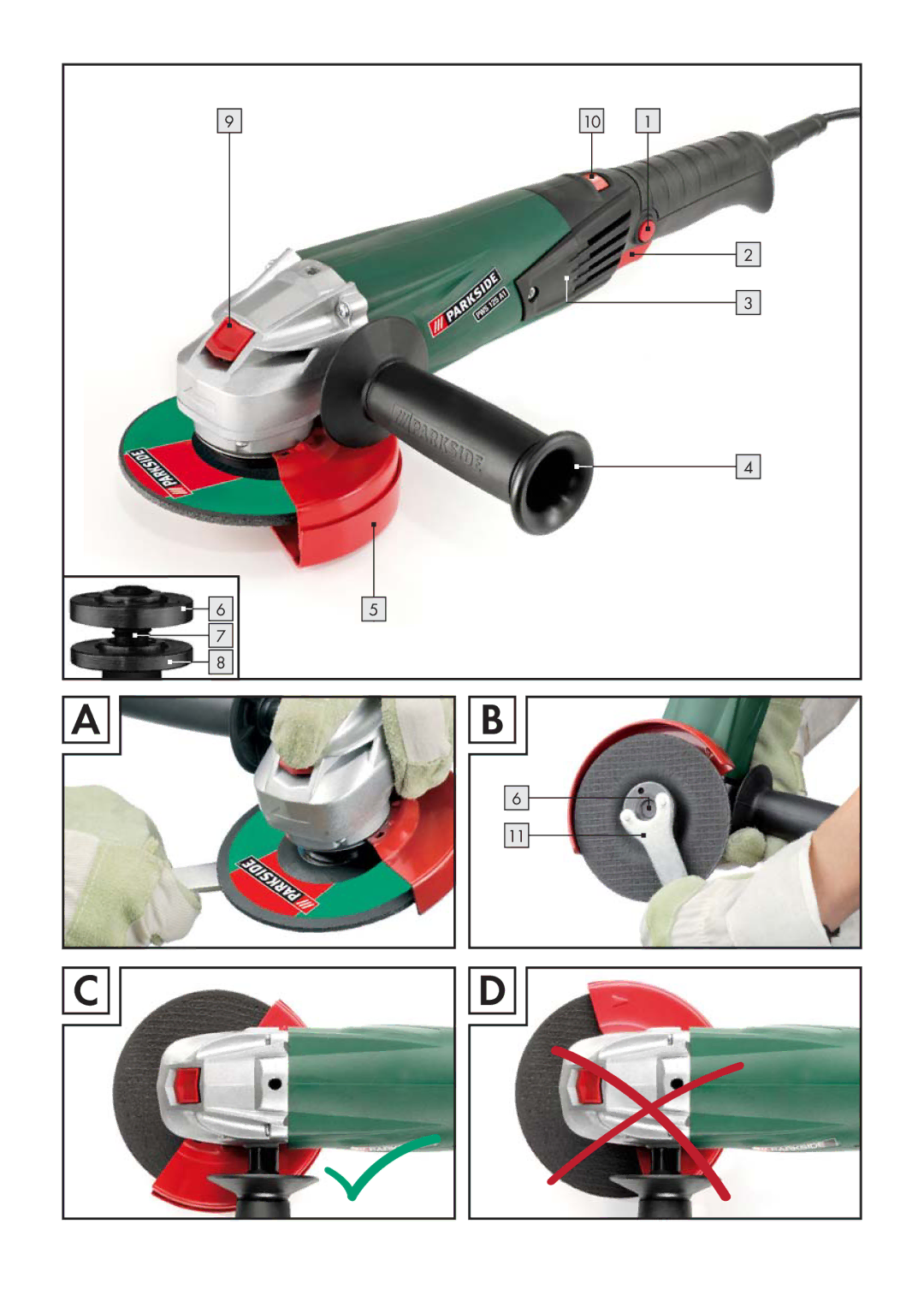 Parkside PWS 125 A1 manual 