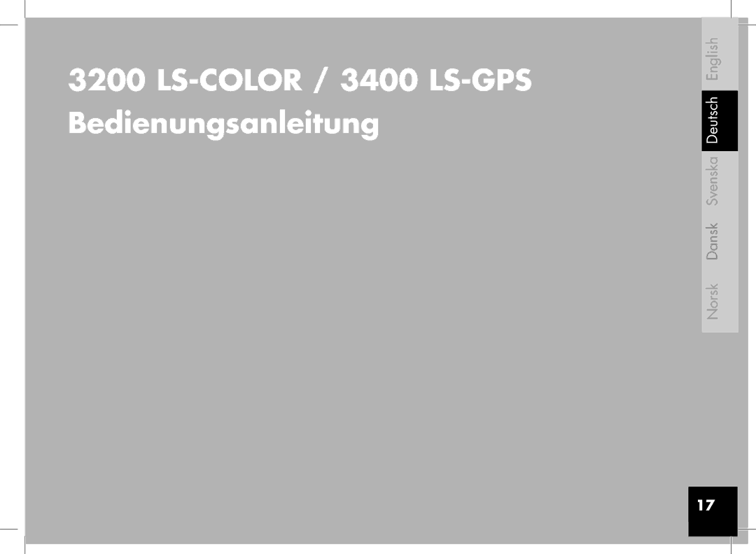 Parrot 3200 user manual LS-COLOR / 3400 LS-GPS Bedienungsanleitung 