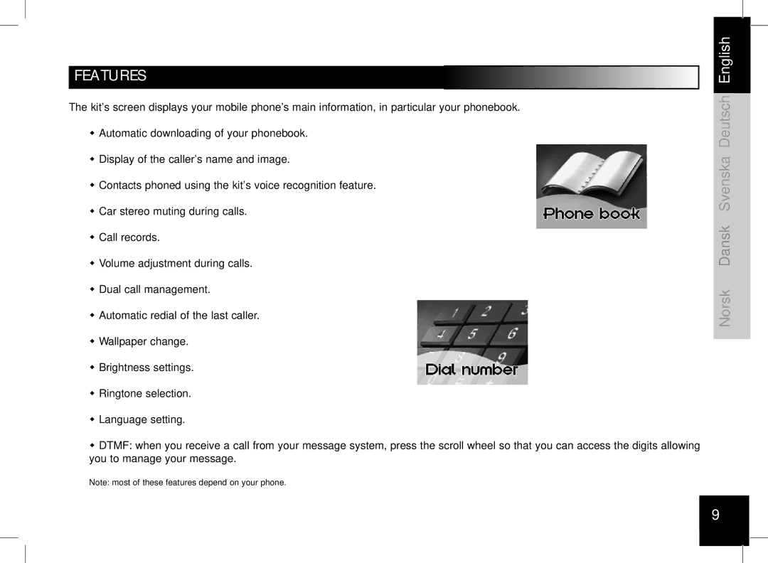 Parrot 3400, 3200 user manual Features 