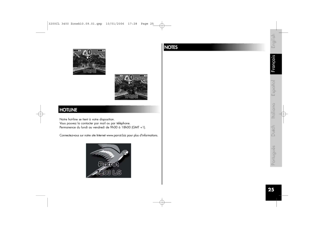 Parrot 3400, 3200 user manual Italiano Español Français English 