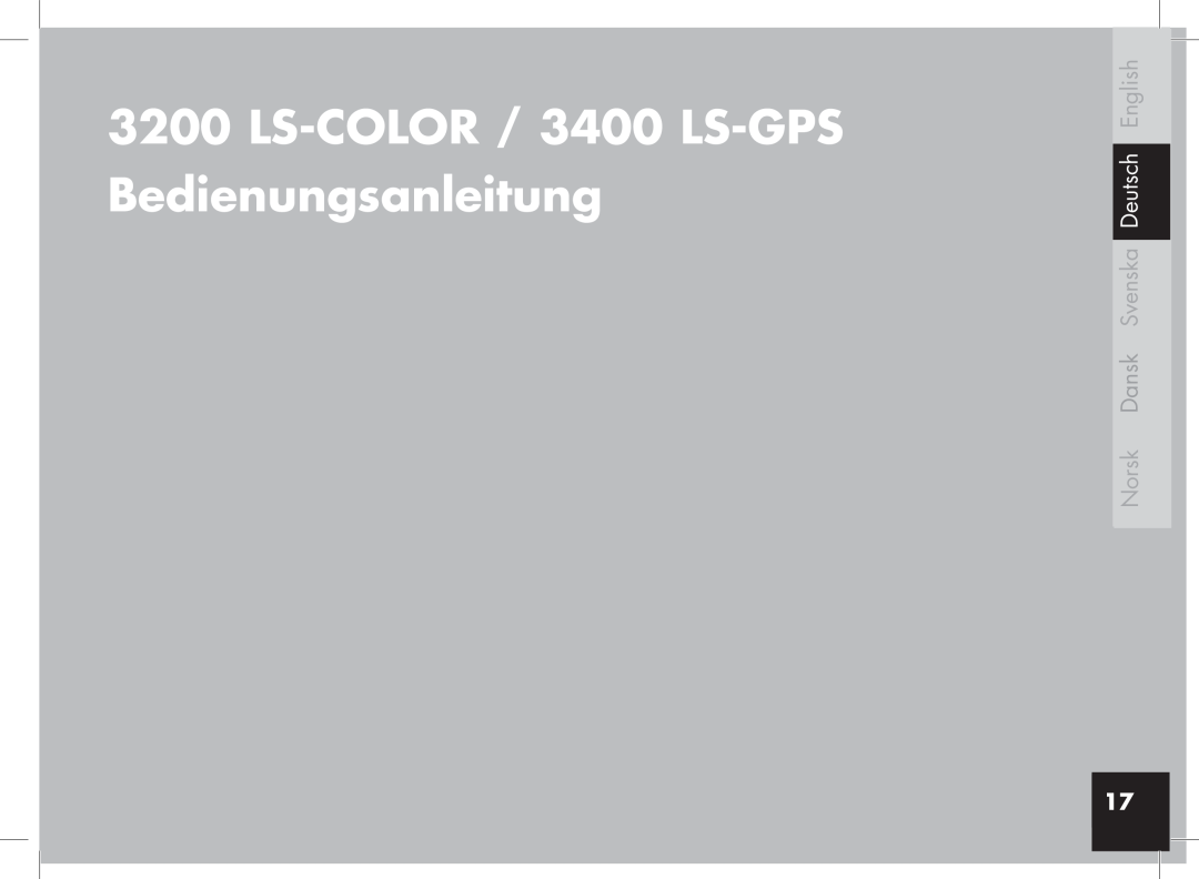 Parrot 3200 user manual LS-COLOR /3400 LS-GPSBedienungsanleitung, Norsk Dansk Svenska Deutsch English 