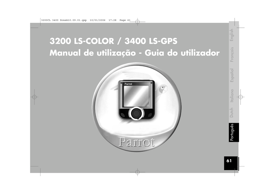 Parrot 3200 user manual Manual de utilização - Guia do utilizador, LS-COLOR /3400 LS-GPS 