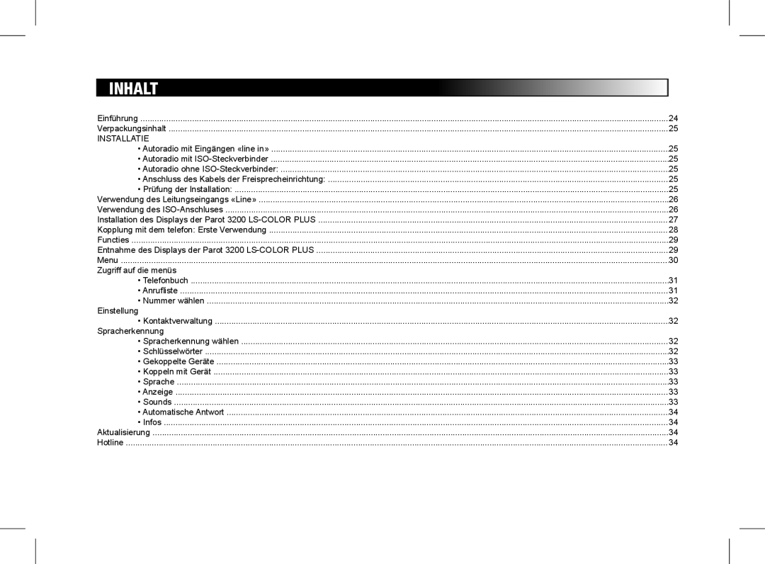 Parrot 3200 LS-COLOR PLUS user manual Zugriff auf die menüs, Einstellung, Spracherkennung 