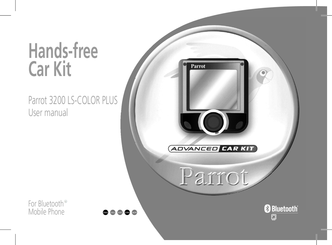 Parrot user manual Hands-free Car Kit, Parrot 3200 LS-COLOR PLUS, User manual, For Bluetooth Mobile Phone 