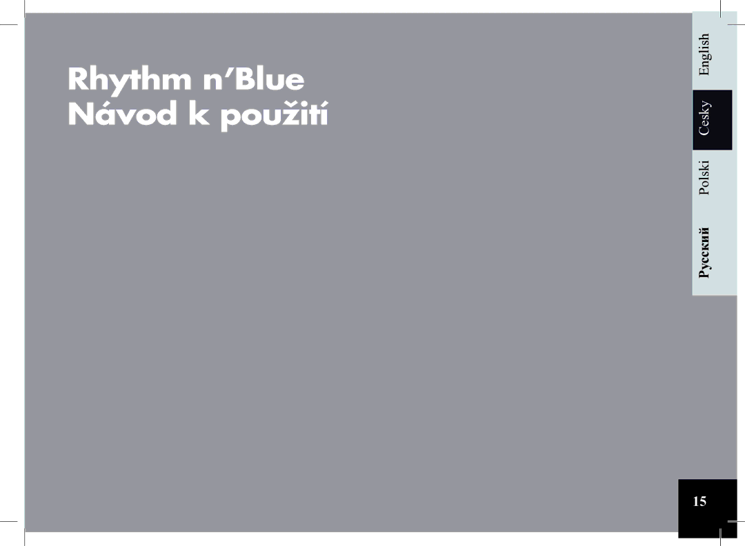 Parrot Car CD MP3 Player user manual Rhythm n’Blue Návod k použití 